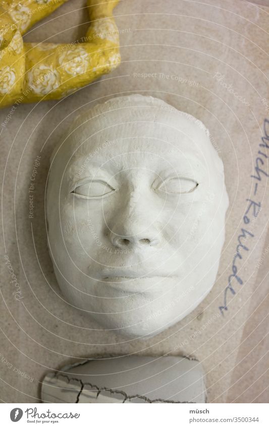 masquerade Mask Tone copy peer White Yellow Face girl Woman Art Death smile Porcelain Theatre game