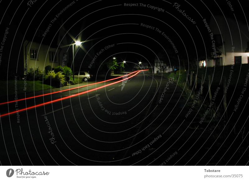 night ride Night Speed Long Long exposure Sauerland Photographic technology Car salwey