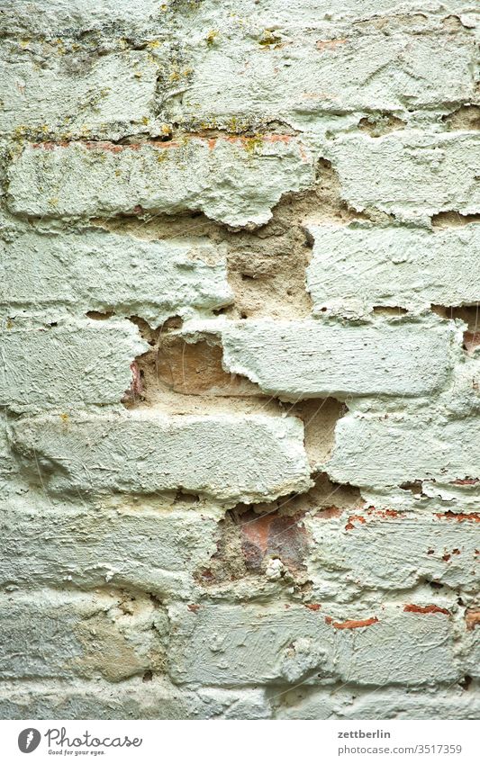 Damaged brickwork Wall (barrier) masonry damages defective Error bundle Hollow bailer White Seam Building stone Wall (building)