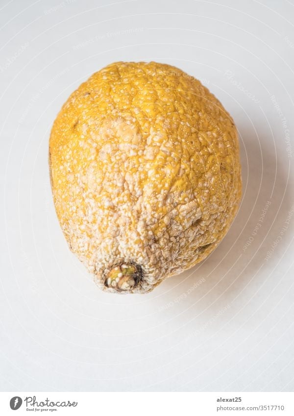 Rotten mango. Overripe Fruit on a white background.Isolated Stock Photo