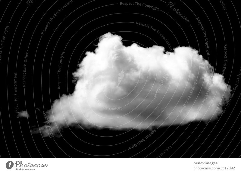 Set of isolated white clouds against black background cloudscape sunlight environment climate clear nature stratosphere fluffy cutout cumulus summer ozone air