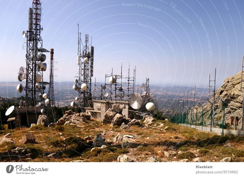 Antenna and transmission system on mountain plateau - a Royalty Free Stock  Photo from Photocase