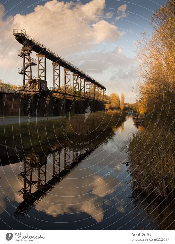 mirroring Landschaftspark Duisburg-Nord Industry Industrial Photography Architecture Culture Sky Bridge Manmade structures Steel Rust Past Transience