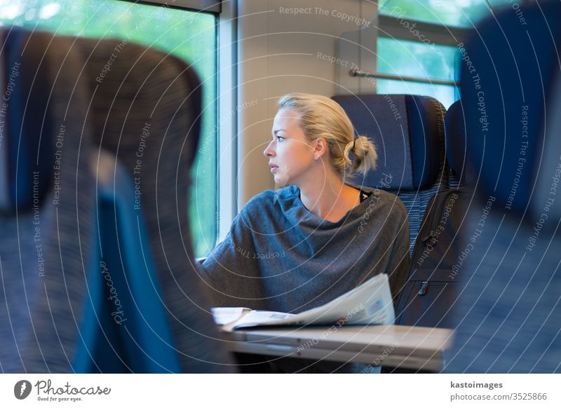 Lady traveling by train. railway traveler public transport woman passenger connection railroad female girl journey lifestyle metro person ride time track