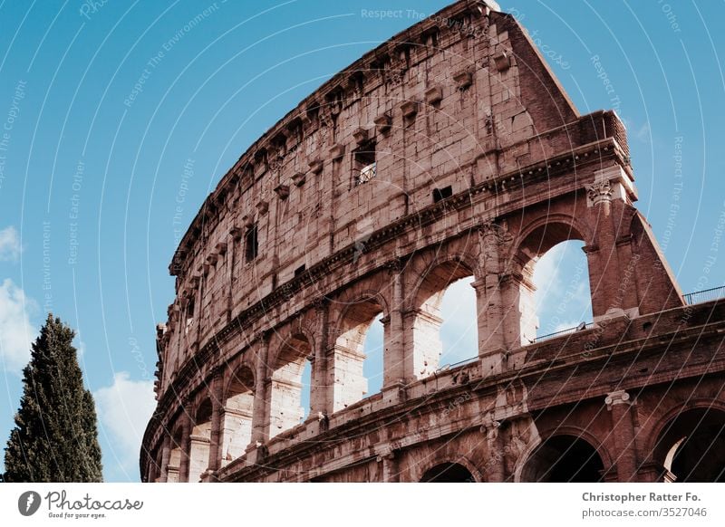 Colosseum of Rome in sunlight voyage Italy Tourism Vacation & Travel Exterior shot Serene Destination Travel photography South Colour photo Card Romance Europe