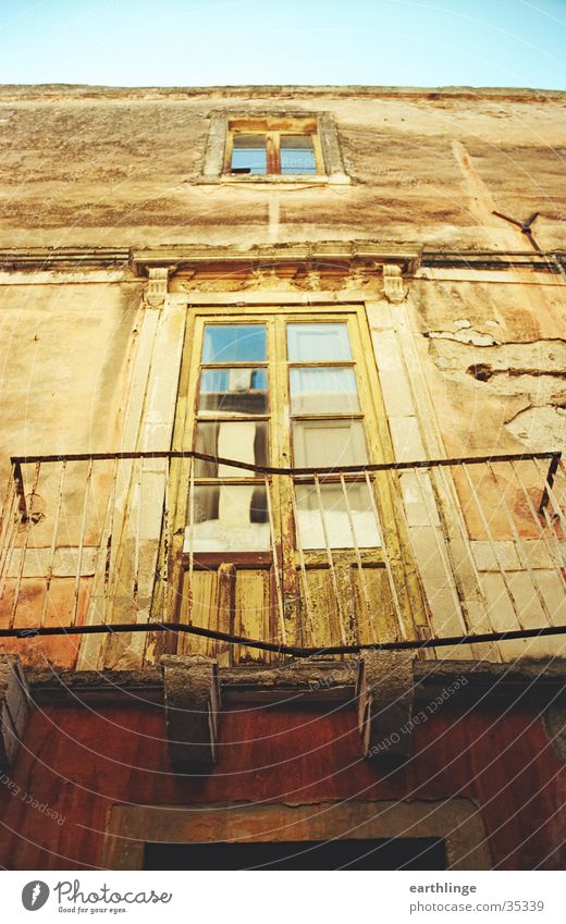 Taormina Italy Sicily House (Residential Structure) Derelict Summer Physics Romance Balcony Window Europe Old Warmth Blue sky Tilt