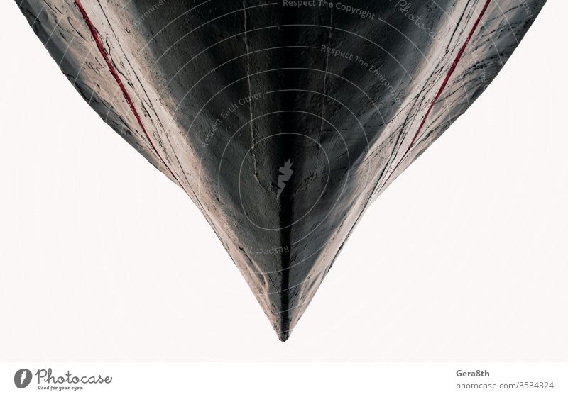 fragment of an old ship on a white background abstract abstraction accent angle architecture black boat bottom close up dark design detail foreshortening