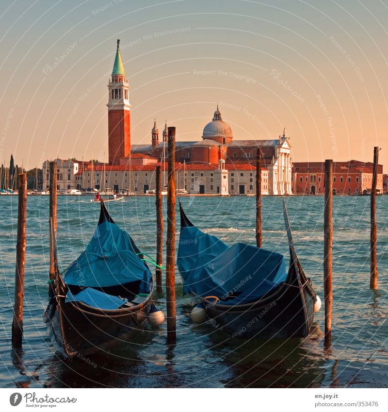 parking bay Cloudless sky Venice San Giorgio Maggiore Italy Europe Port City Church Harbour Manmade structures Building Tourist Attraction Boating trip