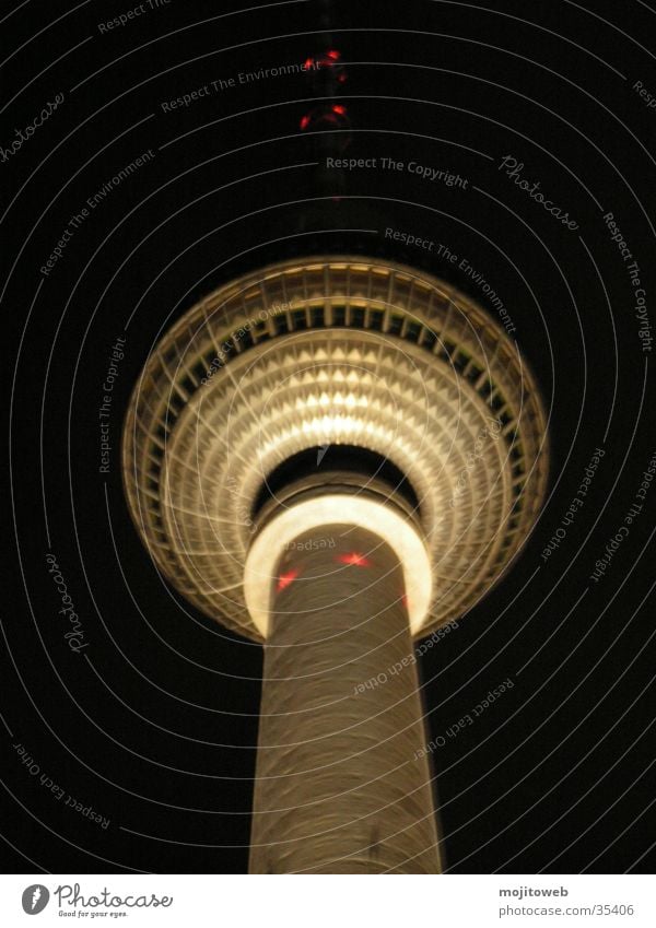 The little Berliner 2 Night Light Berlin TV Tower Domed roof Landmark Architecture Monument