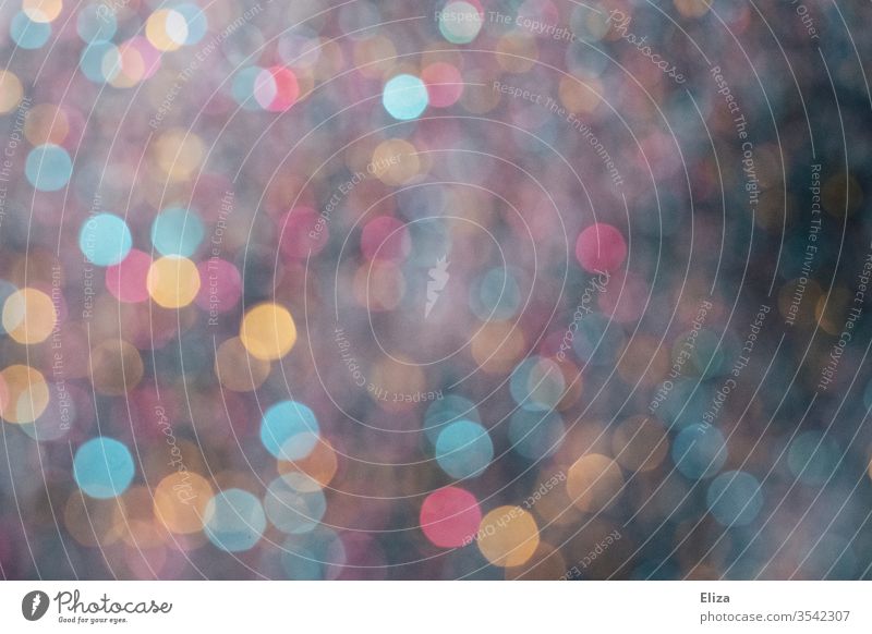 Blurred colourful bokeh light points as background Light atmospheric Confetti Party blurred Abstract effect variegated pretty Multicoloured Illuminate