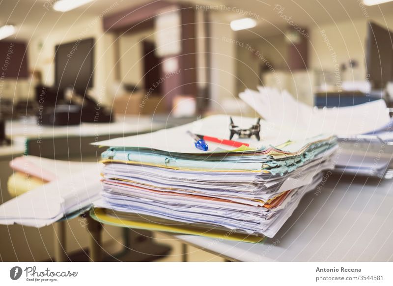 Work Accumulation On Desk A Royalty Free Stock Photo From Photocase