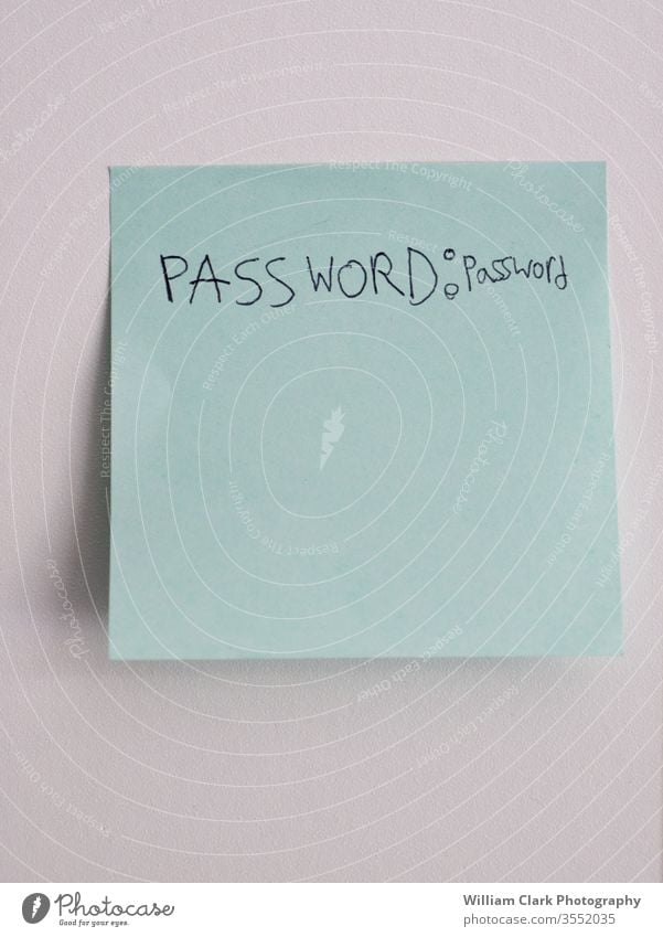 password sticky note
