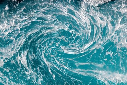 water vortex water-packed whirlpool Water wave Waves Ocean ocean on the high seas foams Foam Wet boat trip seafaring Navigation Movement nobody turquoise