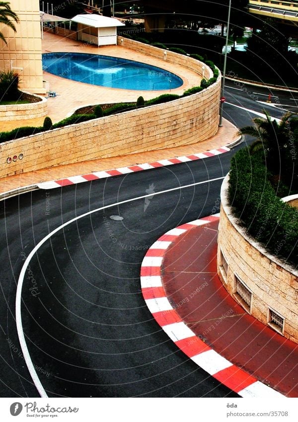 GP of Monaco Swimming pool Monte Carlo Formula 1 Architecture Street Curve hairpin bend Grand Prix Turnaround