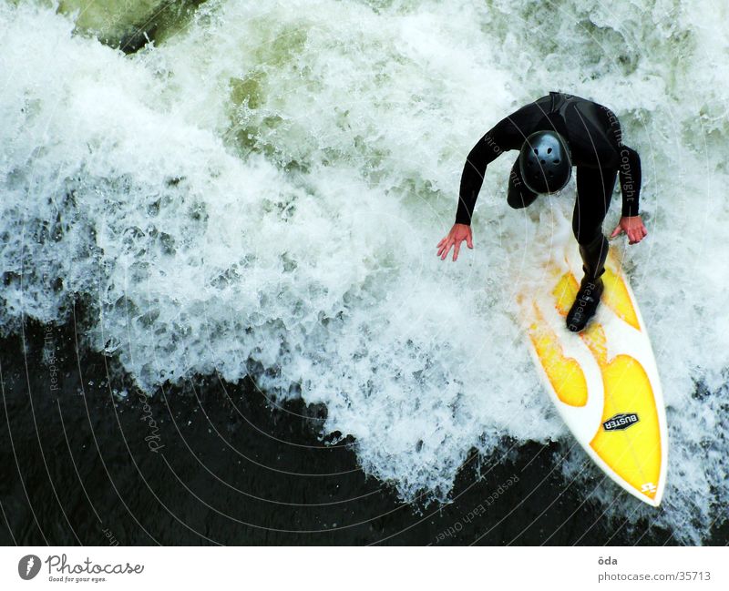 Mur surfer Waves Surfboard Wetsuit Helmet Graz Sports Water Mura Surfing