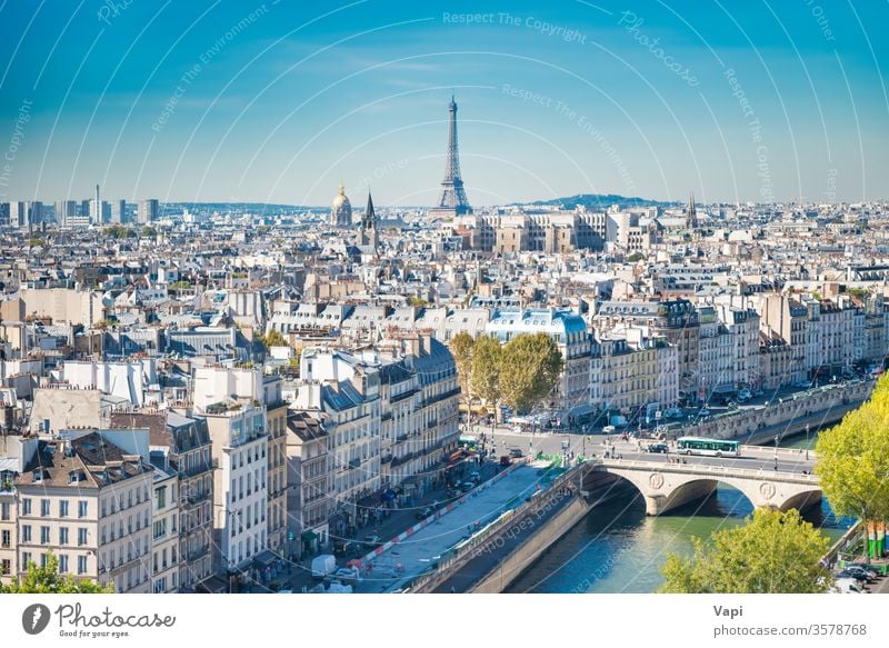 Paris Cityscape With Eilffel Tower A Royalty Free Stock Photo From Photocase