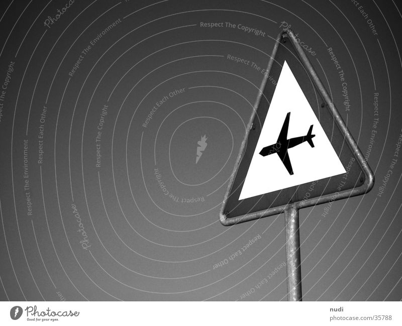 airworld #4 Airplane Symbols and metaphors Black White Photographic technology Sky Signal signet Respect