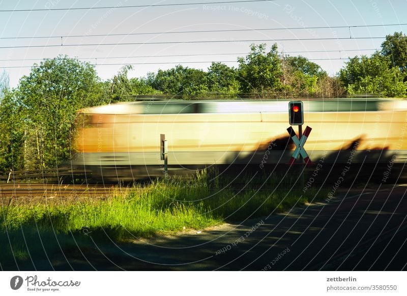 Urgent Locomotive At An Unguarded Level Crossing A Royalty Free Stock Photo From Photocase