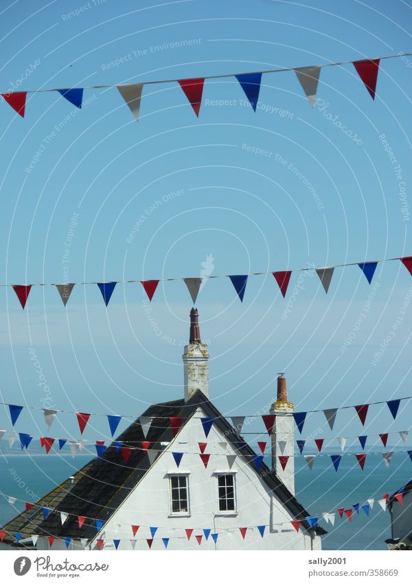 celebration flags... Summer House (Residential Structure) Feasts & Celebrations Fairs & Carnivals Party Village fair Fishing village Window Roof Hang Authentic