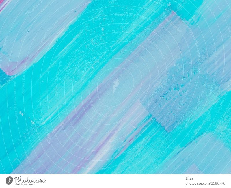 Abstract Background With Light Blue And Purple Acrylic Paint Stock