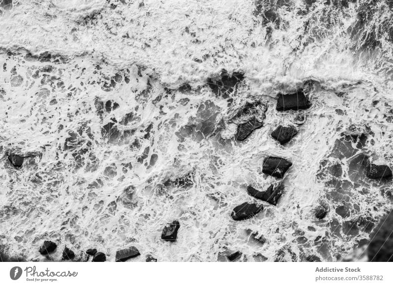 Majestic waves of powerful ocean crash storm background water ireland coast shore wild remote foam scenic dark seascape dash tide splash cliff seashore abstract