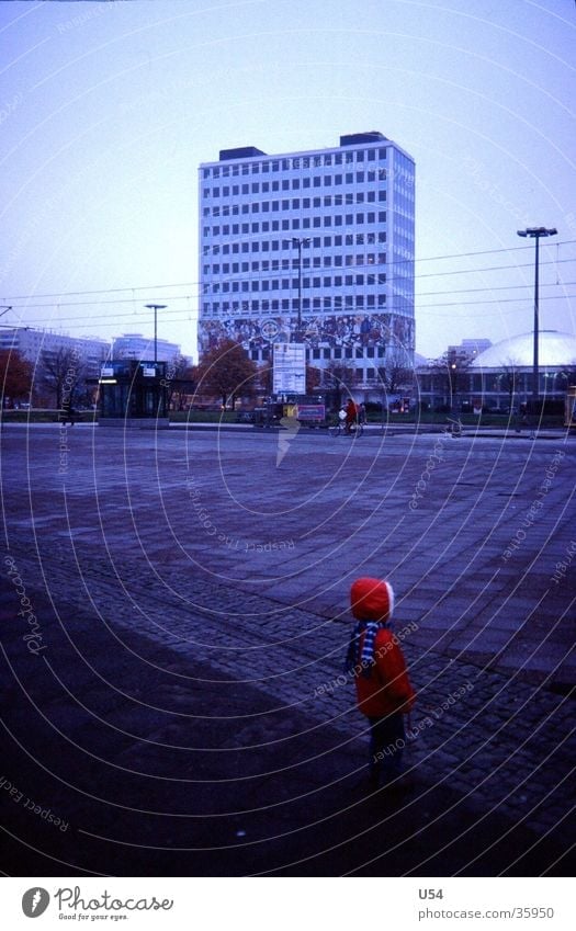 Red Riding Hood Alexanderplatz Girl Doomed Forget Architecture Berlin red jacket Loneliness House of the teacher