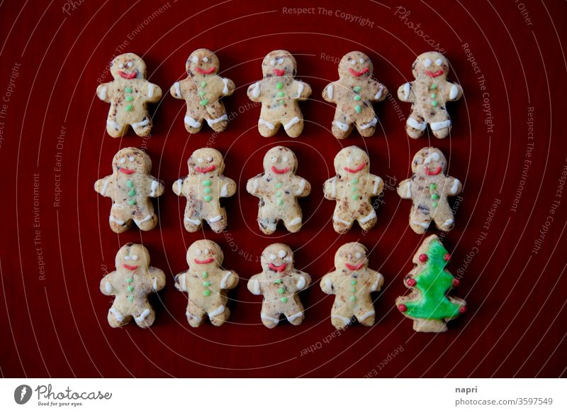 mixed in | Many little cookie men and a Christmas tree, Christmas cookies Christmas & Advent Cookie Christmas biscuit individual Integration differently