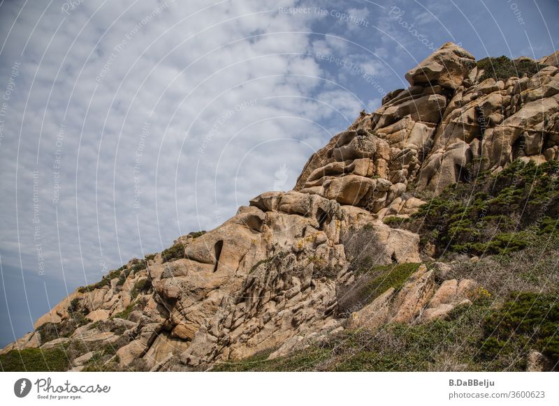 Capo Testa -Sardinia - bizarrely shaped impressive granite rocks in the Valle di Luna. The paradise for the 68ers . Mediterranean sea Europe