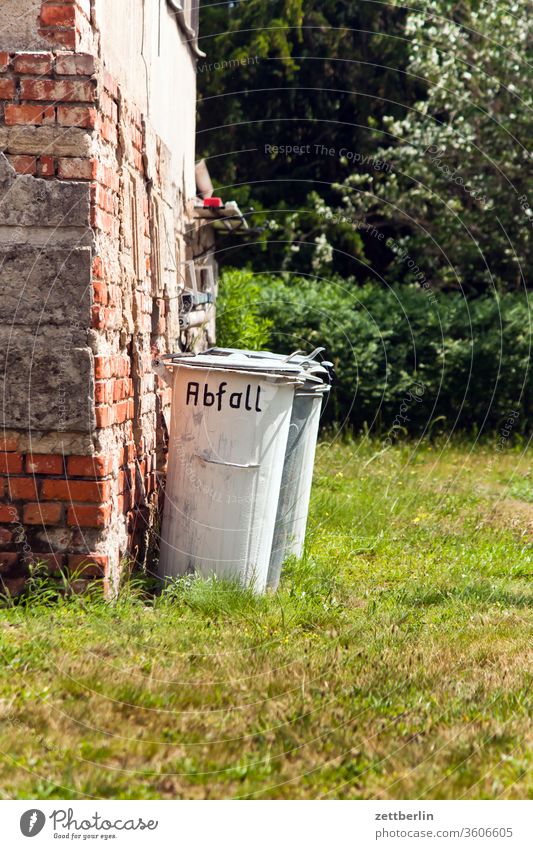 dustbin Old Ancient Architecture detail Historic Industry Industrial heritage waste Trash rubbish dump House (Residential Structure) Apartment Building writing