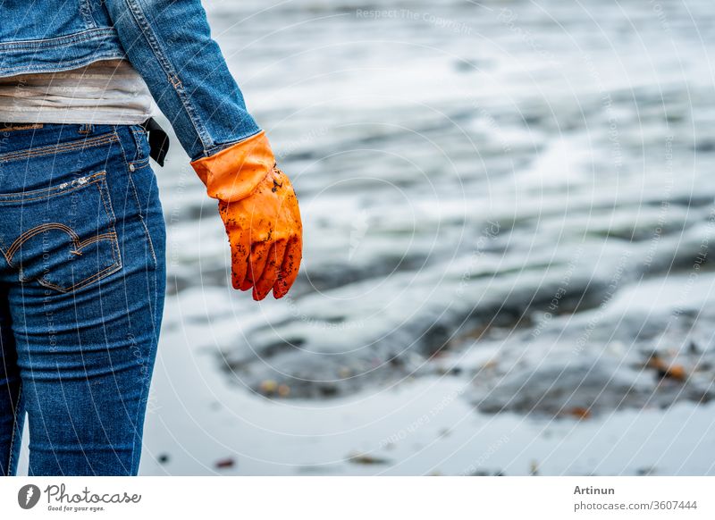 Underwear Body Glove Rubbish Found at Beach. Editorial Stock Photo