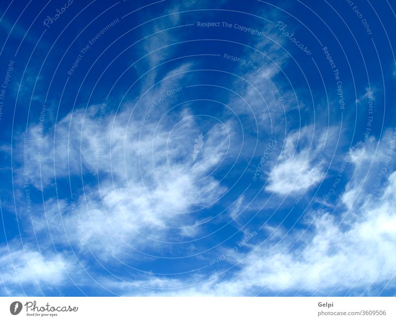 Beautiful blue sky air backdrop background beautiful beauty bright brightly cirrus clean clear climate cloud cloudscape cloudy color condensation cumulus day