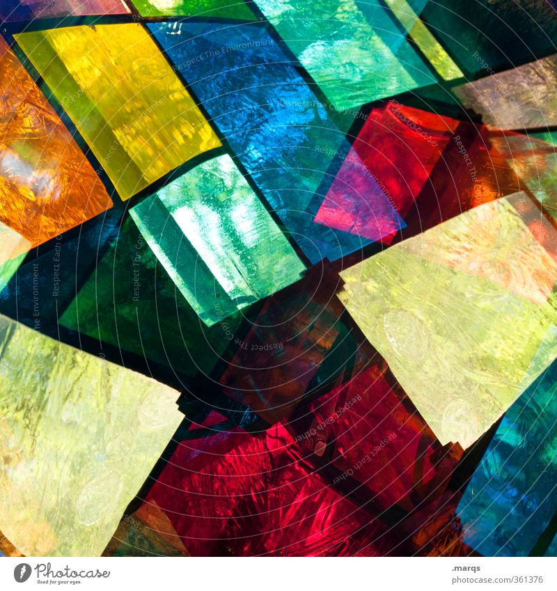 stained glass Style Design Window Glass Exceptional Cool (slang) Hip & trendy Uniqueness Crazy Multicoloured Colour Perspective Surrealism Church window