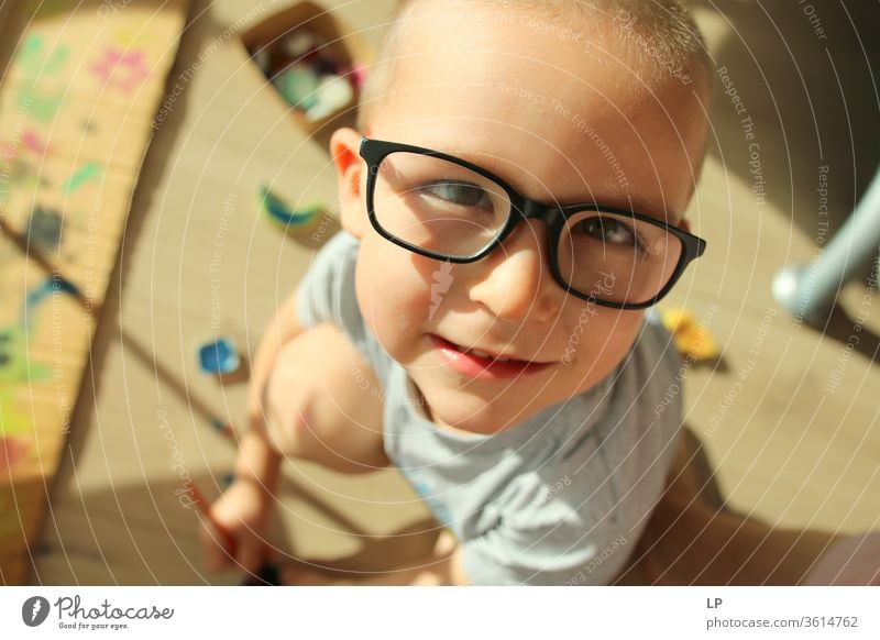 little child with glasses Draw Drawing colours Painting and drawing (object) Art Artist Artistically talented artistic needs Artist's life Talented gift box