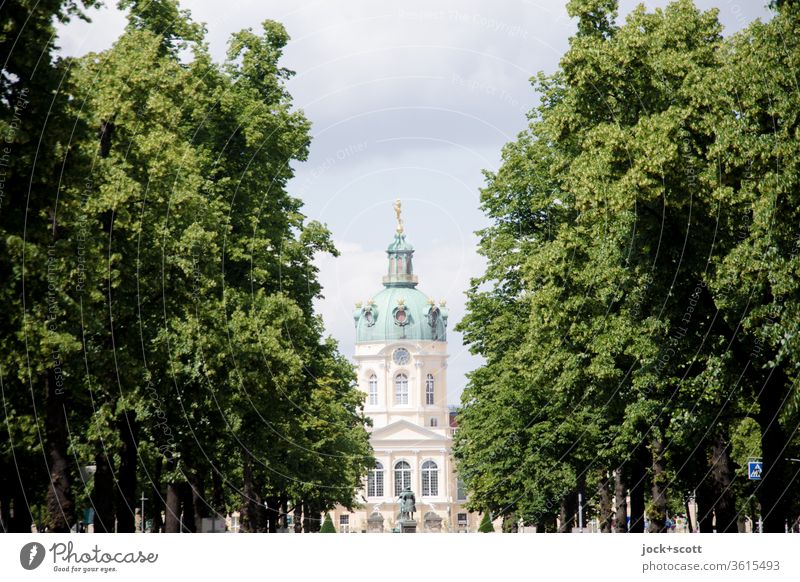 go via Schloßstraße directly to the castle Architecture Charlottenburg castle Sunlight Sightseeing Symmetry Historic Avenue Tree Tourist Attraction Old Summer