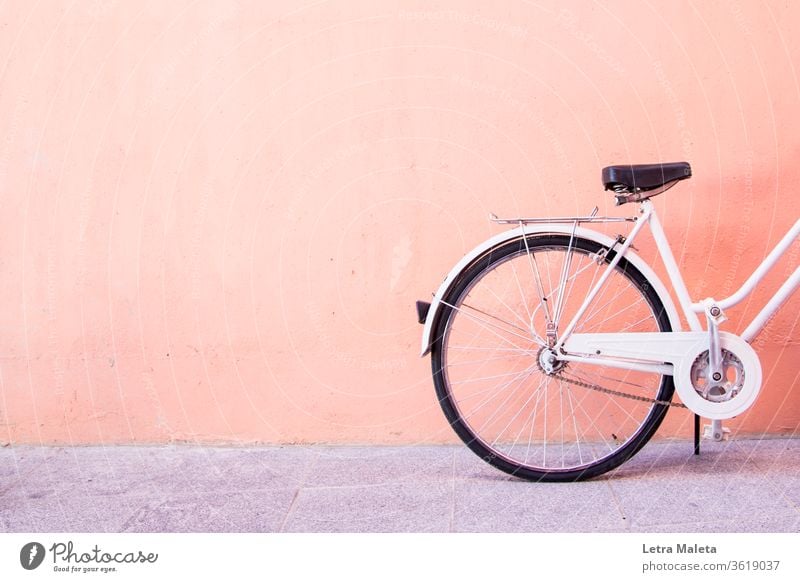 white vintage bicycle