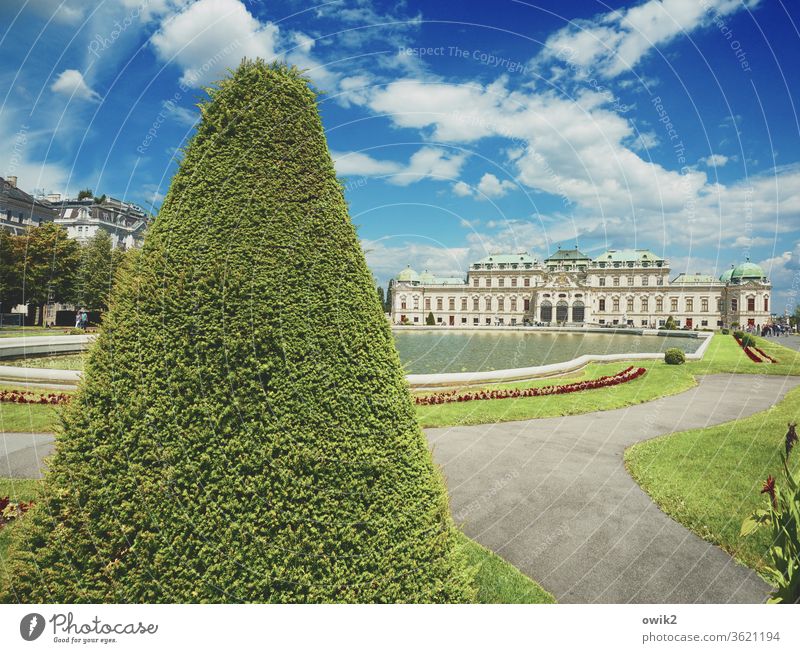 wide view Lock Park famous Famous building Tourist Attraction Castle grounds Baroque distinguished Historic Architecture Exterior shot Colour photo