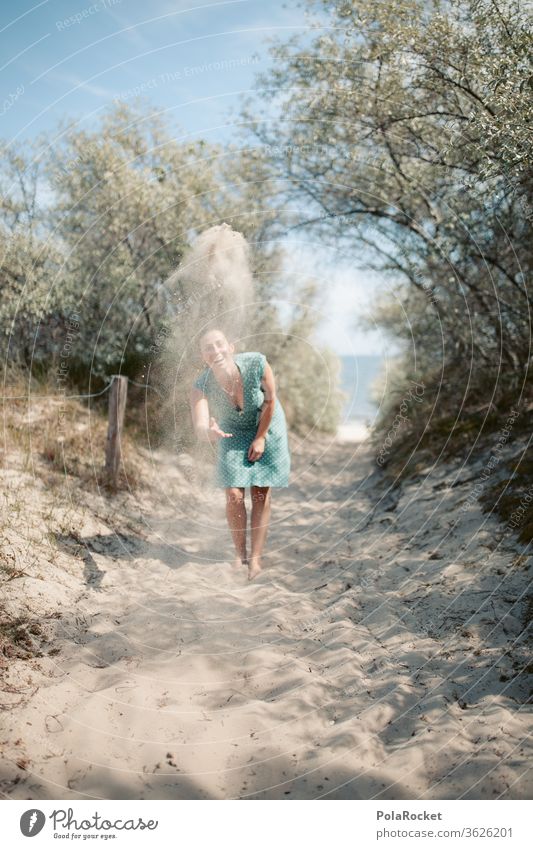#A# Baltic Sea sand on flying II Trip frisky Comical muck about fun Funster Throw Particle Sandy beach Dreamily Baltic coast Future Water Walking