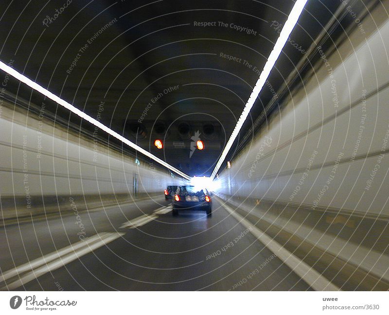 the end of the tunnel Tunnel Speed Acceleration Passage Transport Manmade structures Street Car Sweden Denmark Line hollow