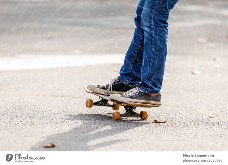Strippen ras compromis Person rides the skateboard - a Royalty Free Stock Photo from Photocase