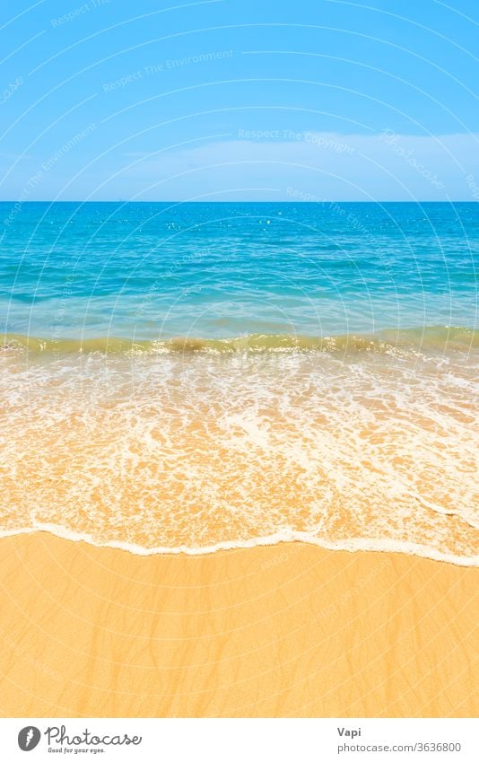 Blue sea water and sand beach - a Royalty Free Stock Photo from Photocase