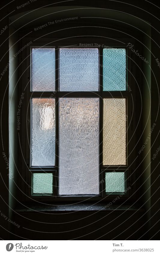 Waiting in the stairwell Berlin Prenzlauer Berg Window Staircase (Hallway) Trzoska Town Downtown Capital city Old town Deserted Day