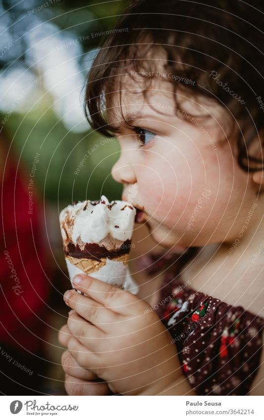 Child eating ice cream Ice cream icecream Summer Summer vacation gelato ice-cream food dairy cold dessert summer sweet Food italian homemade Dessert vanilla