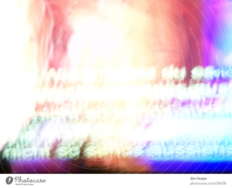 mistyped TV set Long exposure Abstract Text Blur Grid Multicoloured