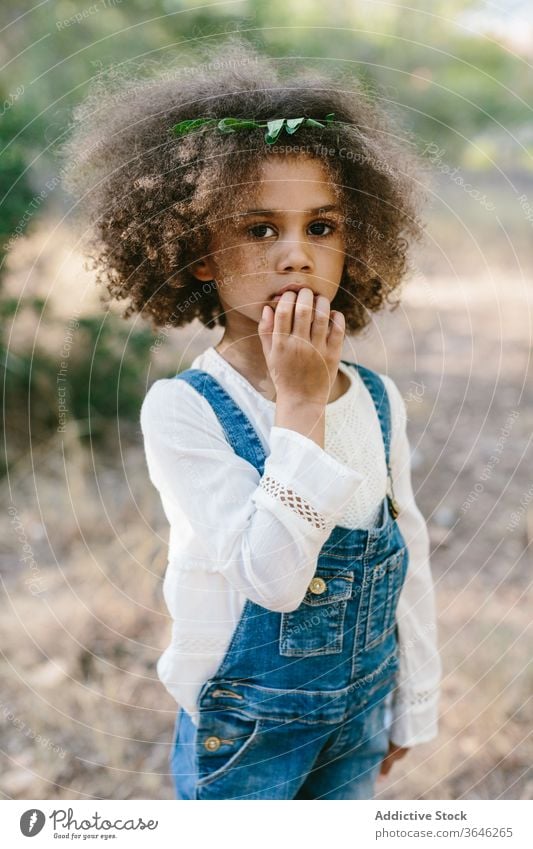 Adorable Child Portrait with Curly Hair