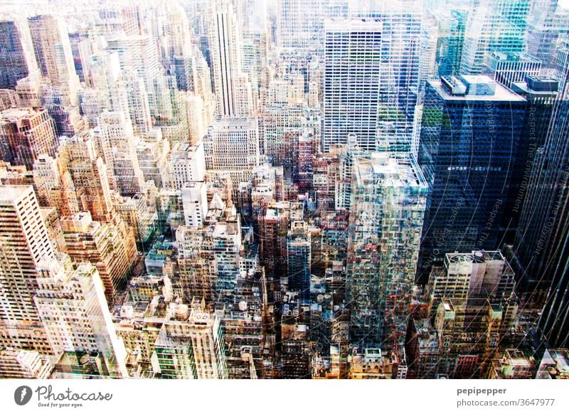 New York From Above Multiple Exposure A Royalty Free Stock Photo From Photocase