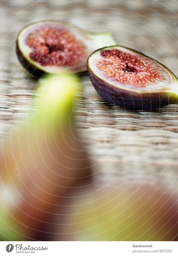 fig halves Food Fruit Nutrition Organic produce Vegetarian diet Diet Slow food Fresh Delicious Sweet Fig Fruity Colour photo Interior shot Copy Space bottom