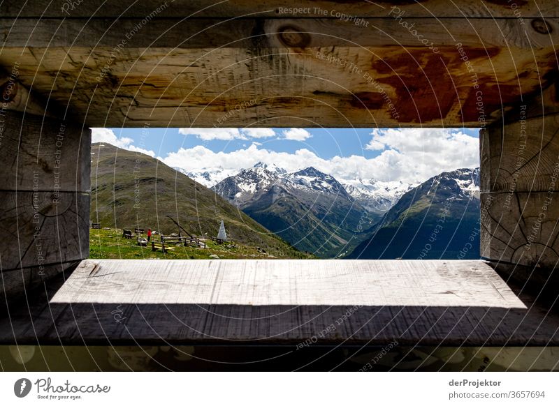 View through a frame on the Muottas Muragl St. Moritz Swiss Alps Switzerland Grisons Engadine wanderlust Hiking trip Class outing nature conservation Endurance