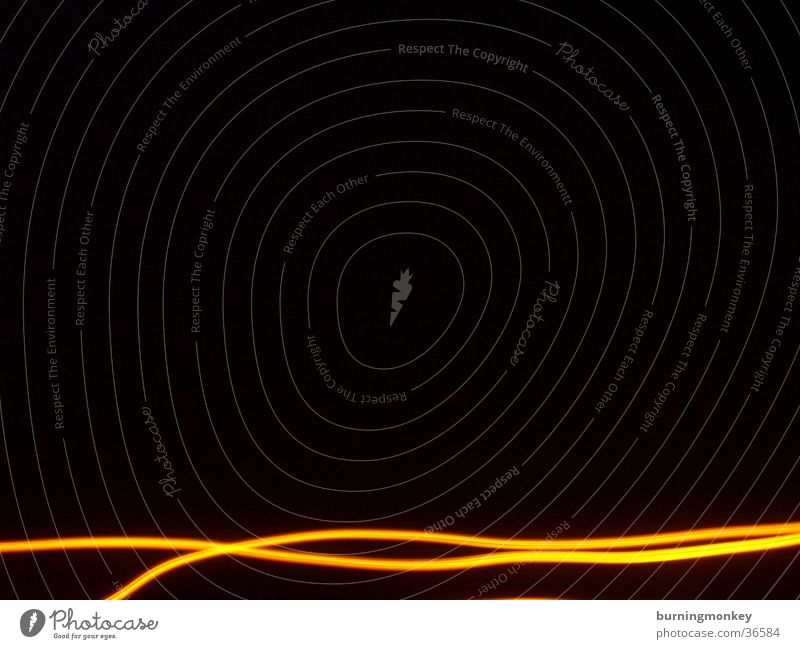 snakes of light Light Black Red Rear light Long exposure Photographic technology Orange Floodlight Movement