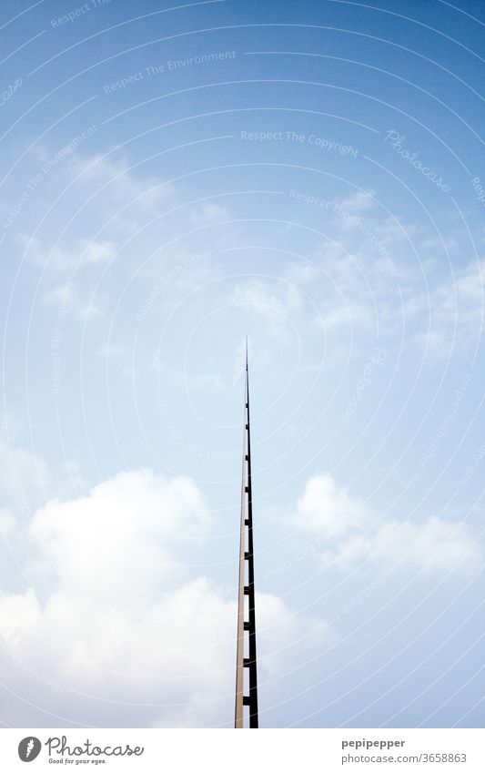 Needle eye - large metal tip on a building built Architecture Sky Metal Point eye of a needle Clouds architectural photography Manmade structures Buildings