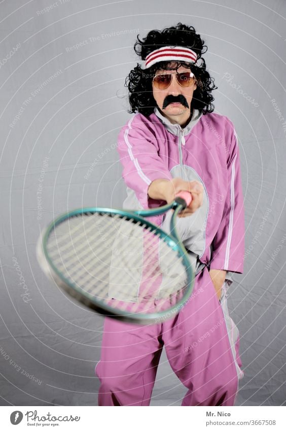 Tennis Forehand Tennis rack Track-suit top tracksuit Tracksuit bottoms Old-school Tennis player Ball sports garments Athletic Sportsperson Sportswear Athlete